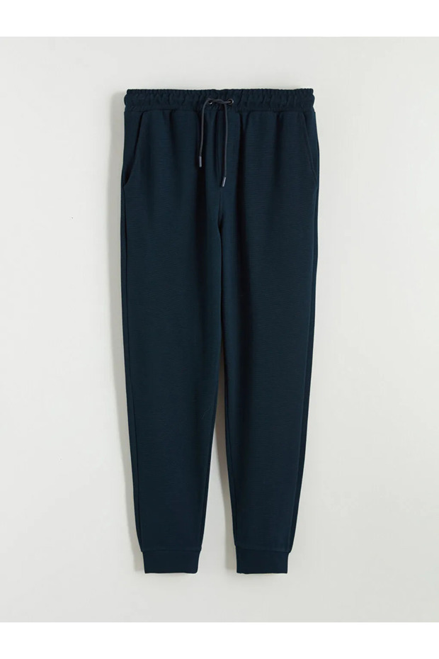 Navy Blue Standard Fit Men's Jogger Sweatpants - 3