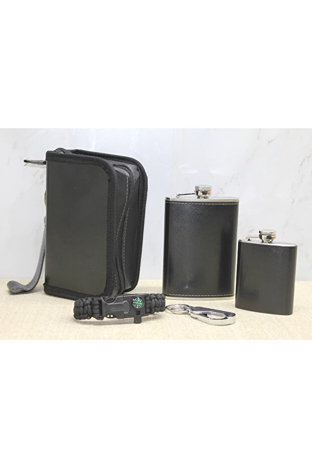 2-Piece Flask Set with Case Alk3941