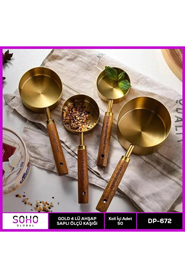 Gold 42-Piece Measuring Spoon Set with Ahap Handle