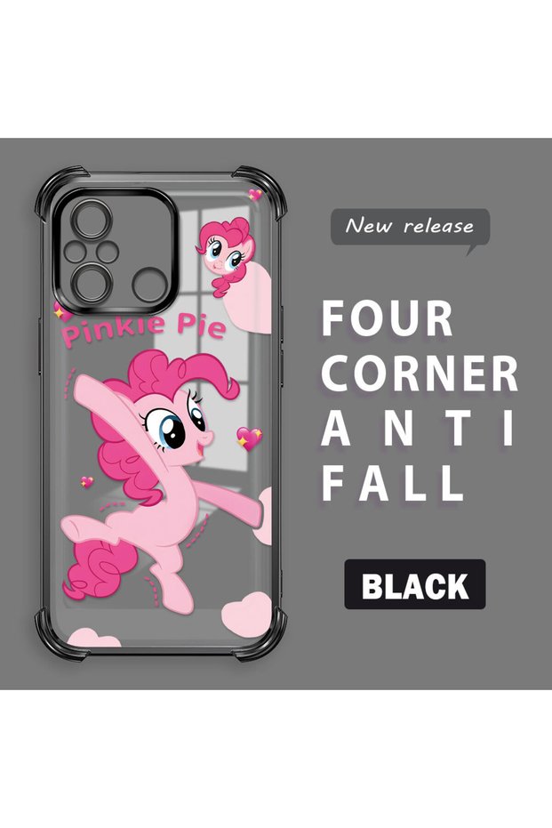 Redmi 12C Compatible Transparent Silicone Case Pony Pattern Camera Protection Anti-Shock
