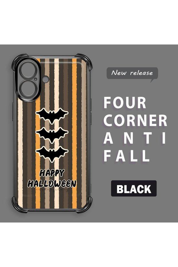 iPhone 16 Compatible Transparent Silicone Case Batman Pattern Camera Protection Anti-Shock