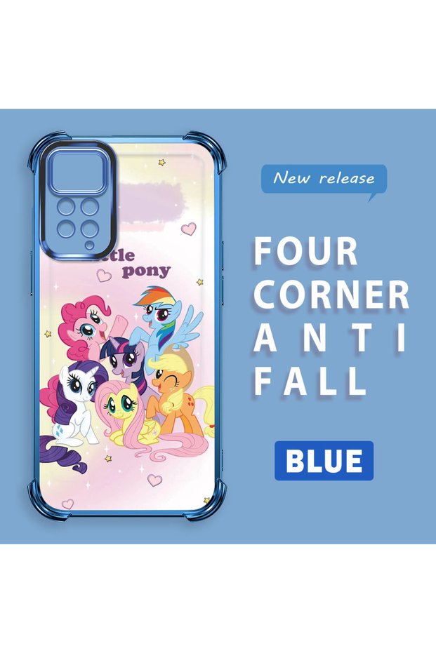 Redmi Note 11 Pro 5g Compatible Transparent Silicone Camera Protection Anti-Bump Pony Pattern Case