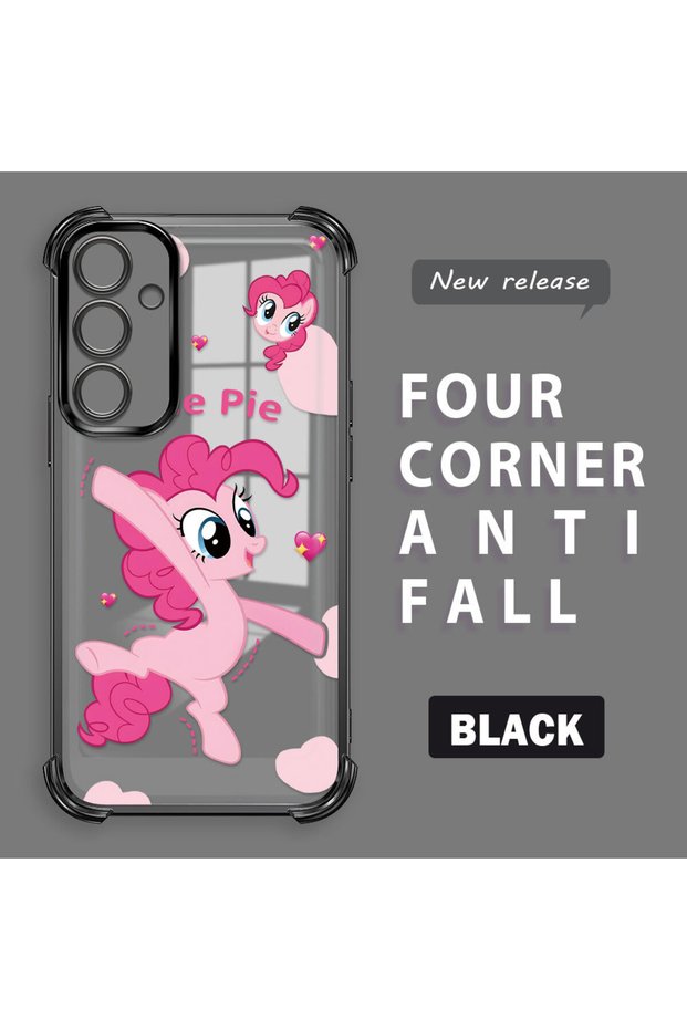Samsung Galaxy A35 Compatible Transparent Silicone Case Pony Pattern Camera Protection Anti-Shock