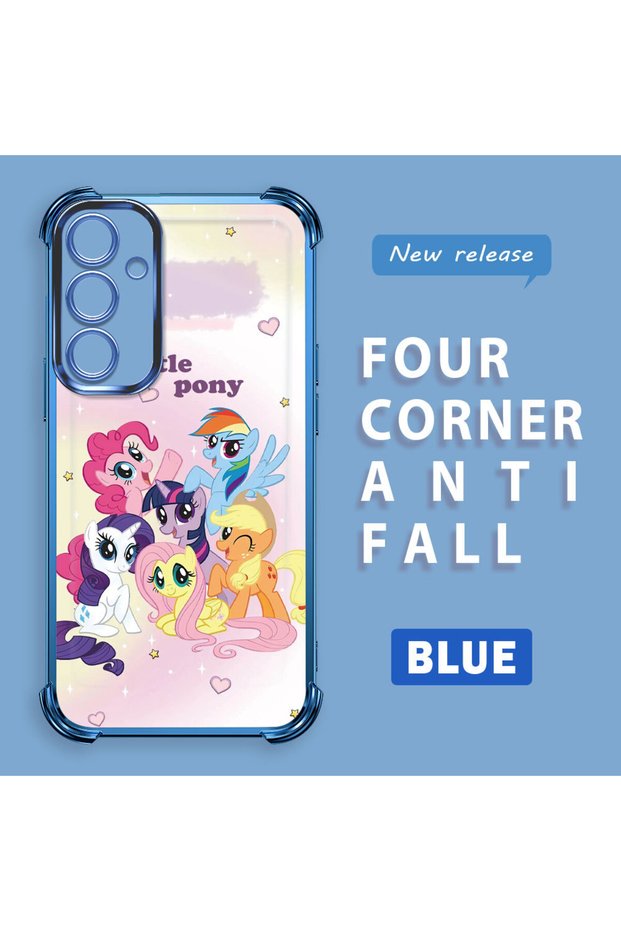 Samsung Galaxy A35 Compatible Transparent Silicone Camera Protection Anti-Impact Pony Pattern Case