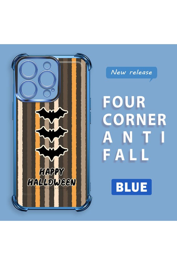 iPhone 16 Pro Compatible Transparent Silicone Case Batman Pattern Camera Protection Anti-Shock