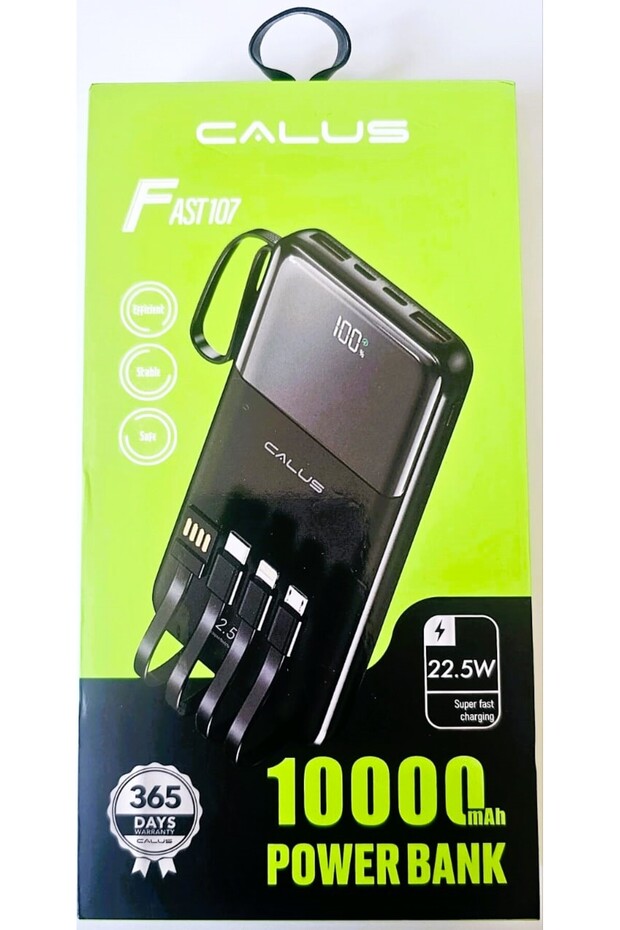 Power Bank 10000MAH build in 4cables first charing LCD screen with digital display slim type