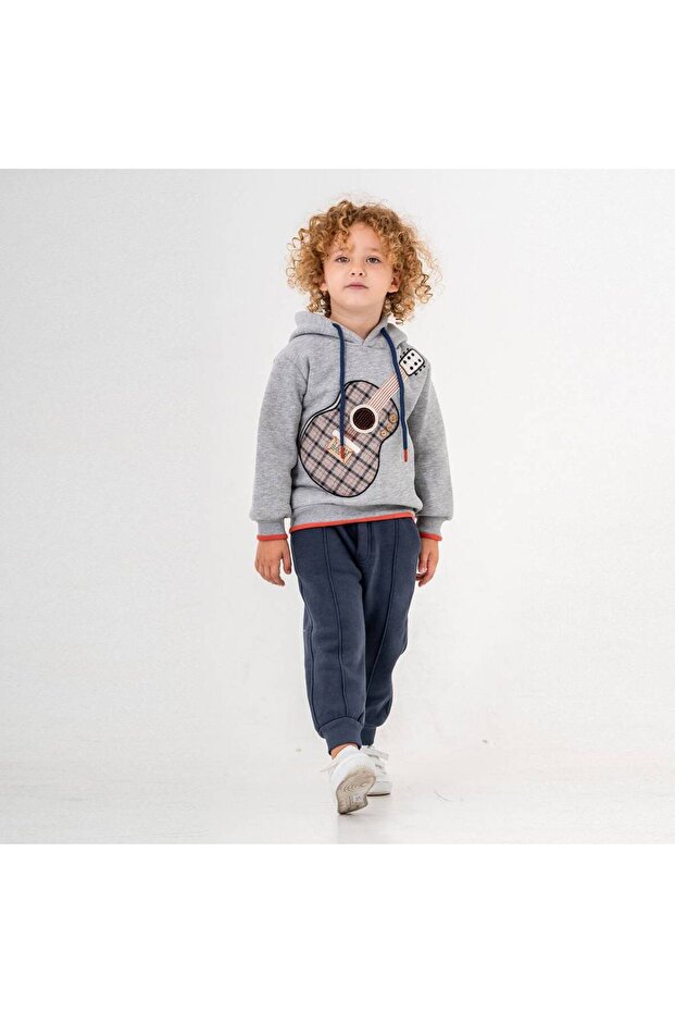 طقم قطعتين رصاصي بقبعة - 2