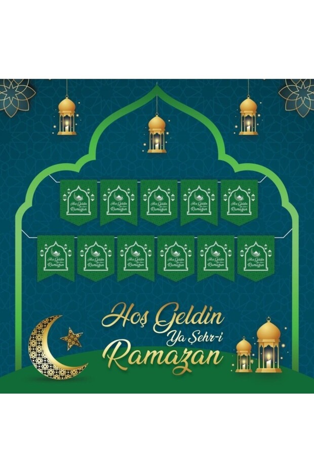 Welcome Ya City of Ramadan Written Banner Ramadan Decoration 230 cm