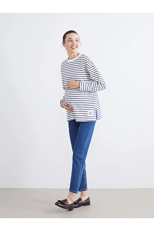 LCWAIKIKI Maternity Abdominal Paneled Mom Fit Maternity Jeans