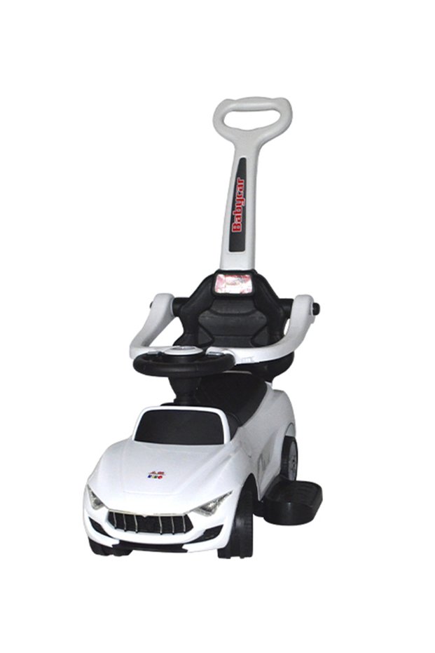 RIDE ON CAR WITH PUSH BAR-White