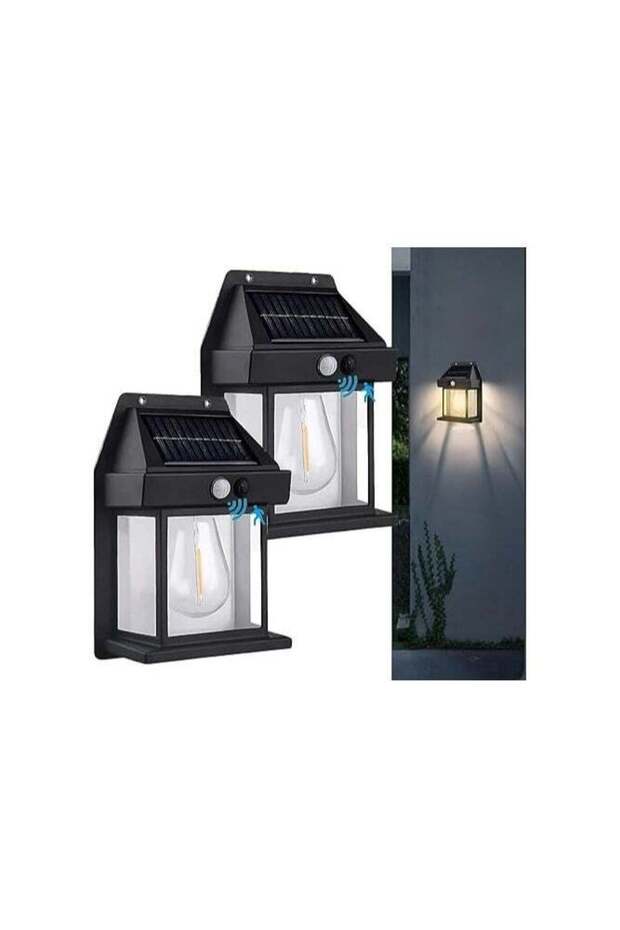 Solar Wall Lantern Outdoor – Wireless Motion Sensor Light with Dusk to Dawn Feature, 3 Lighting Mo