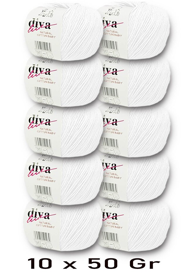 Premium Amigurumi Ipi Punch (Panç) Bebe Soft Cotton 500 Gr (Pack of 10) - White