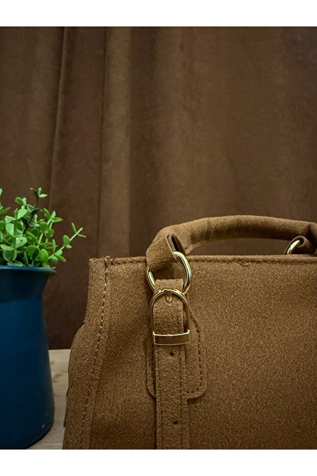 Mini Süet Çapraz Çanta - 4