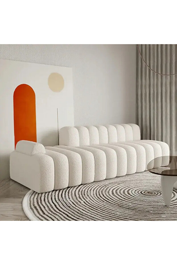 أريكة بلون كريمي فاتح - 1