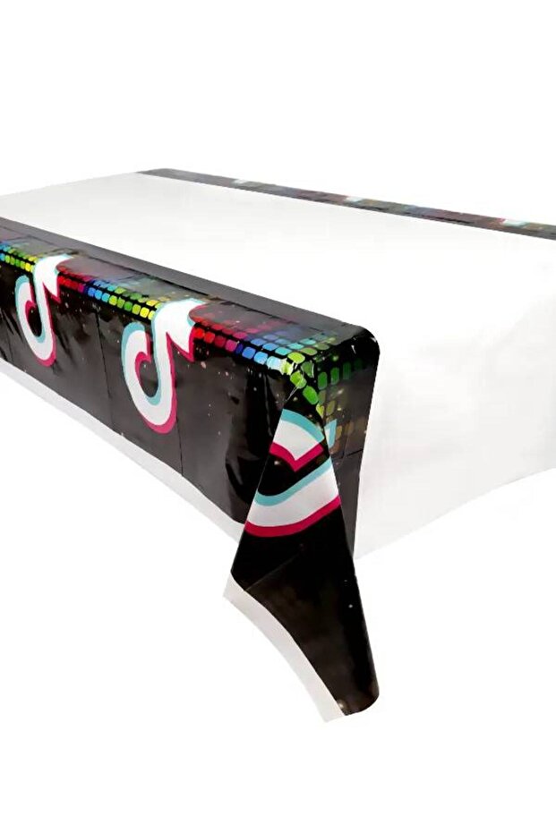 TikTok Theme Table Cover 108×180cm – Party Tablecloth Decoration