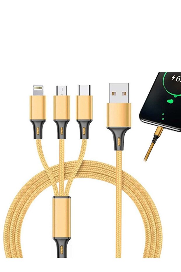 3 in 1 Charging Cable, Multi Charging Cable 1.2M