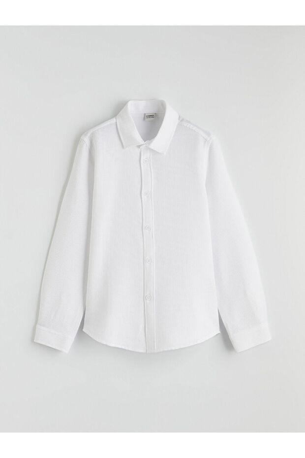 White Boy's Dobby Shirt
