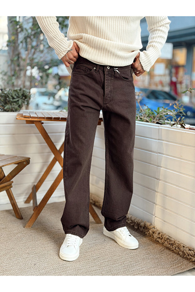 Regular Fit Denim Jeans Bitter Brown - 4