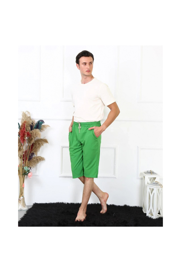 Mi̇ray- Men's Lacoste Pistachio Green Capri - 1