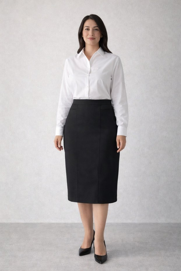 Garni Plus Size Pencil Skirt Length Is 85 cm