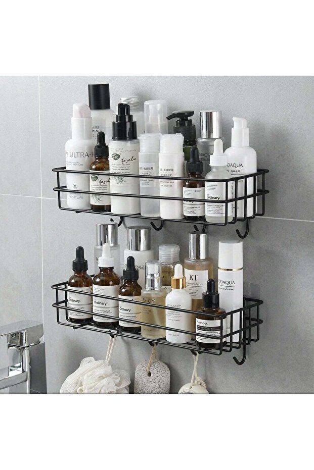 Metal Bathroom Wall Shelf 2-Tier - 1
