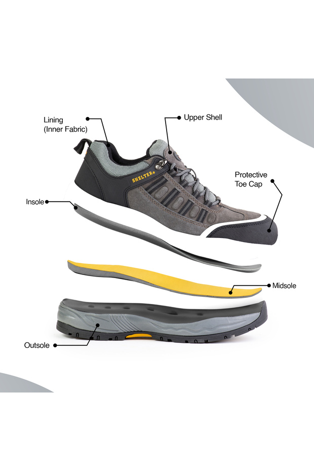 SH-300 Industrial Safety Shoes for Men Steel Toe with Breathable Mesh Upper - 5