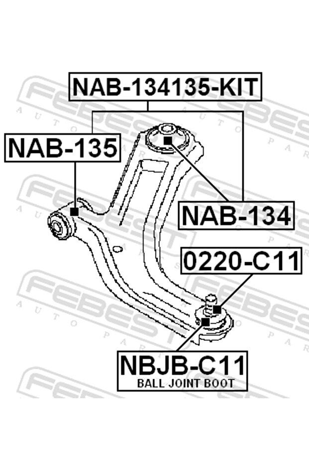 جلبة أمامية، ذراع تحكم أمامي - NAB-135 - 8