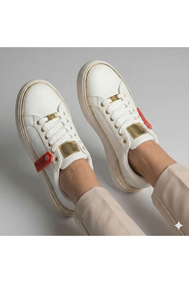 Sneakers White Women's Shoes Stylish Aesthetic Premium Product - 3