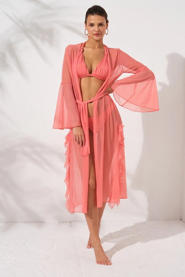 Waist Tied Dress Pareo Nectarine 231804