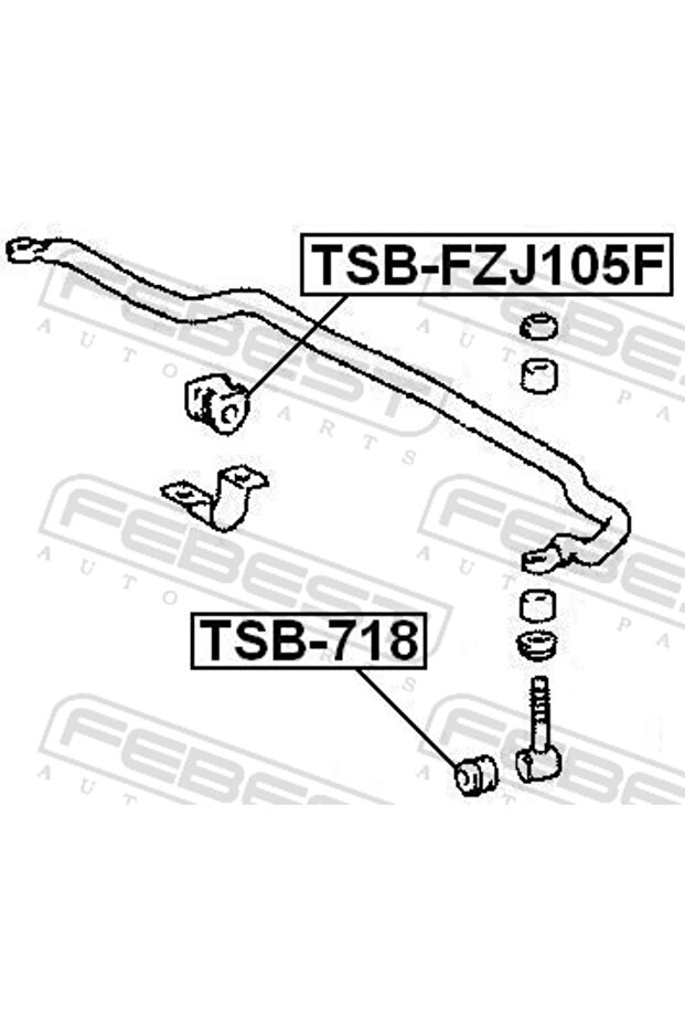 جلبة وصلة التثبيت الأمامية - TSB-718 - 3
