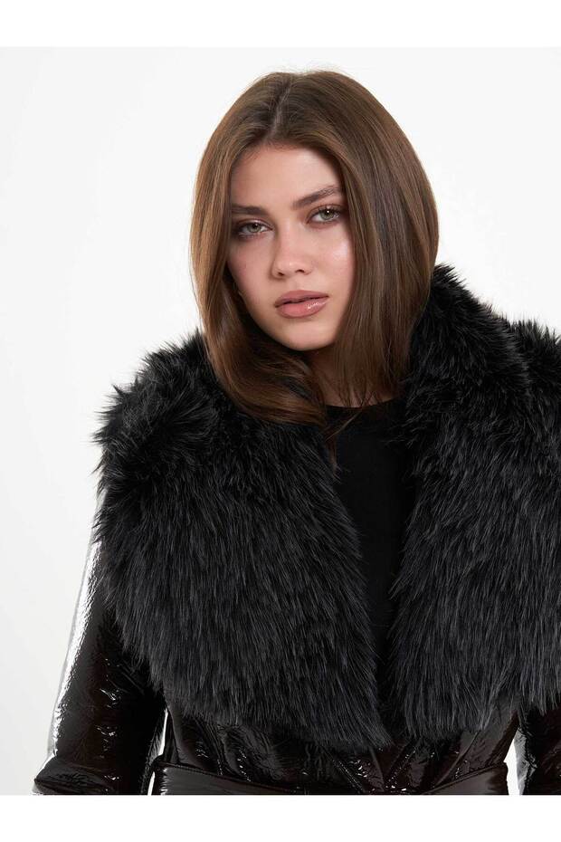 Brown Leather Coat Modern Premium Luxury Trend Design Coat - 7