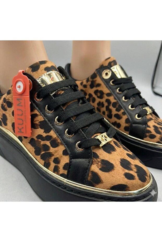 Sneakers Dark Leopard Women's Shoes Stylish Aesthetic Premium Product - 5