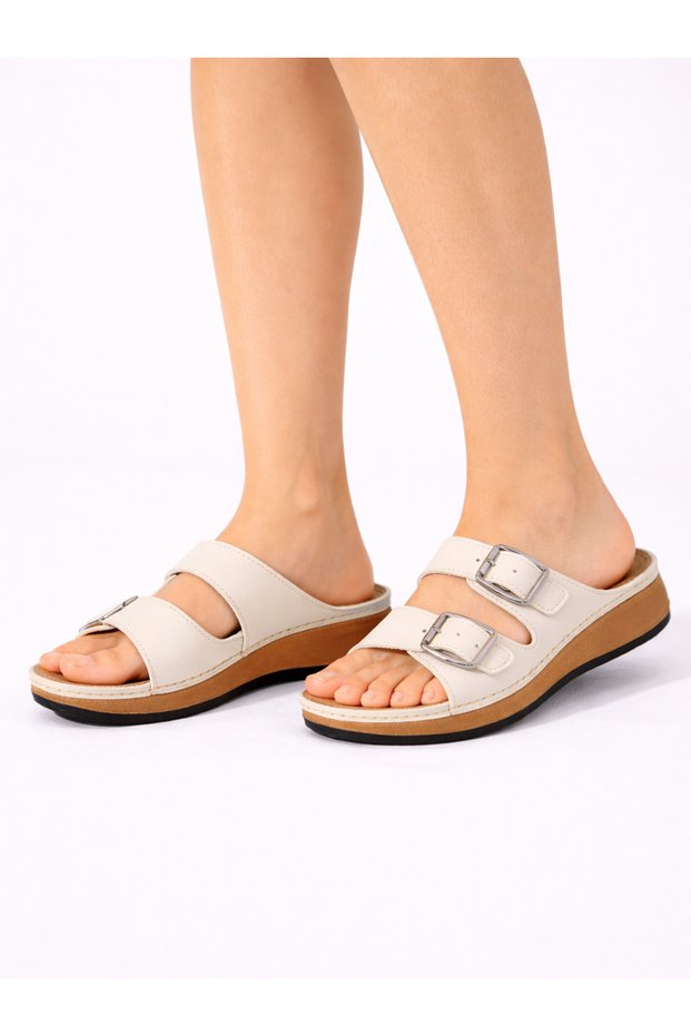 Apl 463-15 Anatomical Soft Sole Double Buckle Women's Daily Outdoor Slippers