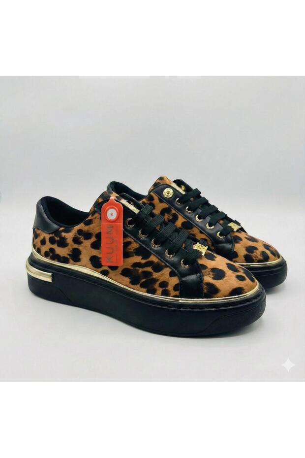 Sneakers Dark Leopard Women's Shoes Stylish Aesthetic Premium Product - 4