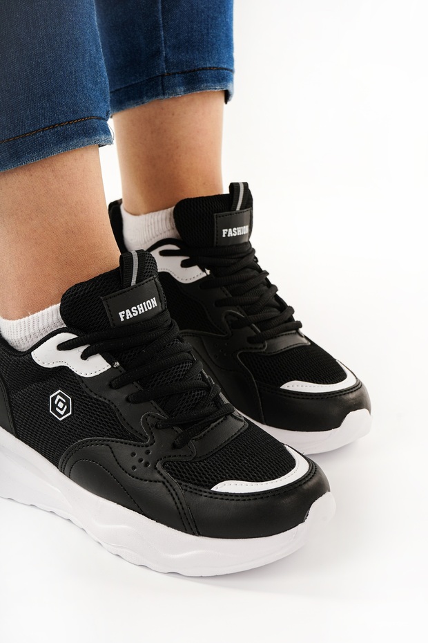 Casual Women's Sneaker Lace-Up Lightweight Thick High-Soled Walking Breathable Sports Shoes Orthopedic - 3