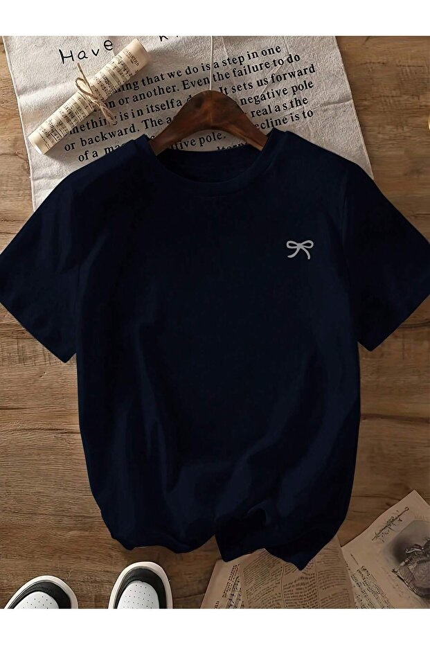 MİNİK KURDELE BASKILI OVERSIZE TİŞÖRT - 2