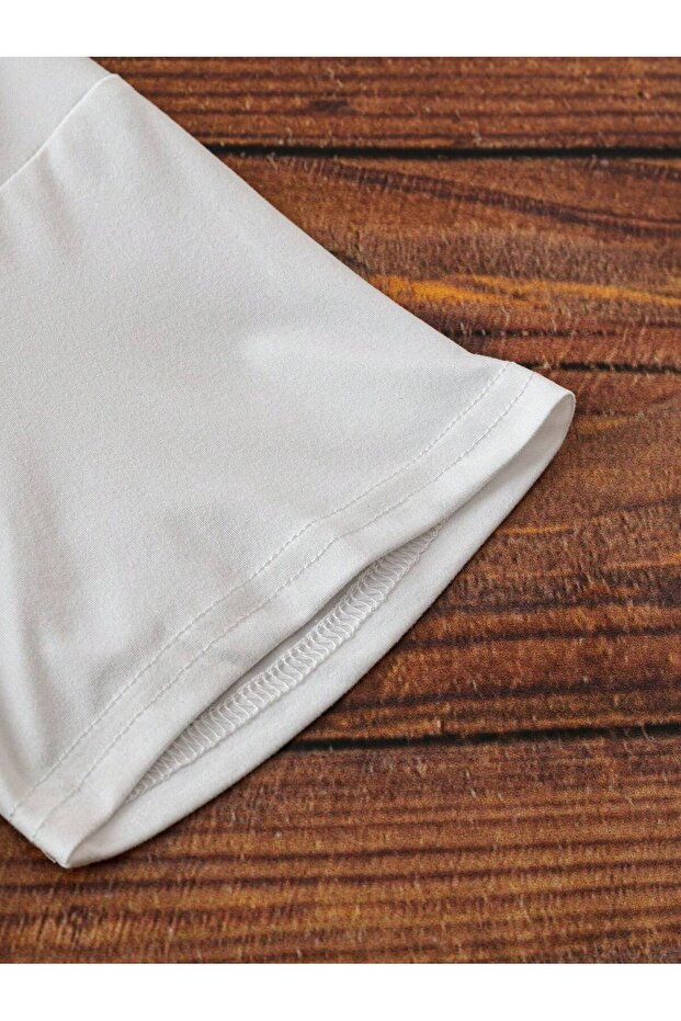 MİNİK KURDELE BASKILI OVERSIZE TİŞÖRT - 5