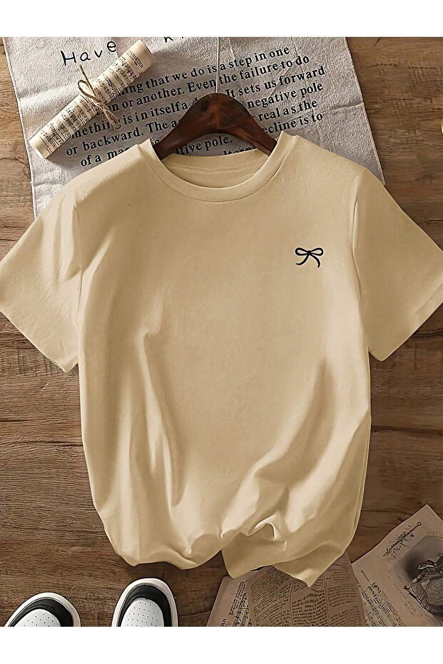 MİNİK KURDELE BASKILI OVERSIZE TİŞÖRT - 2