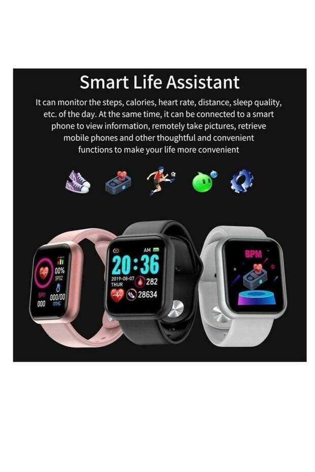 Smart Watch, Sport Waterproof Smartwatch, Fitness Tracker with Heart Rate Blood Pressure, Sleep Moni - 7