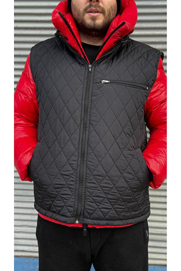 Baba Men's Wool Fleece Vest Keeps Warm Plus Size - 3