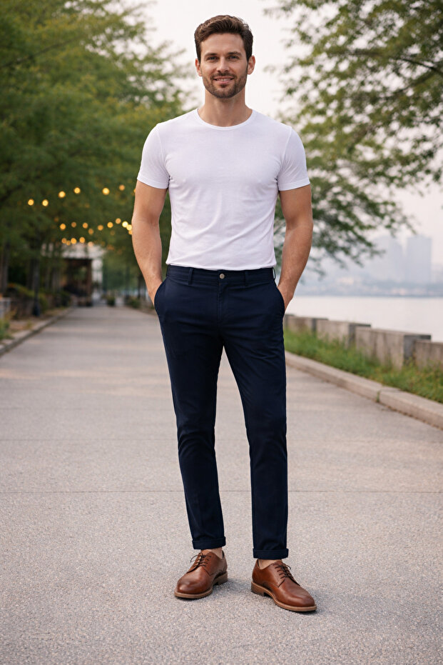 Men premium cotton pants - 1