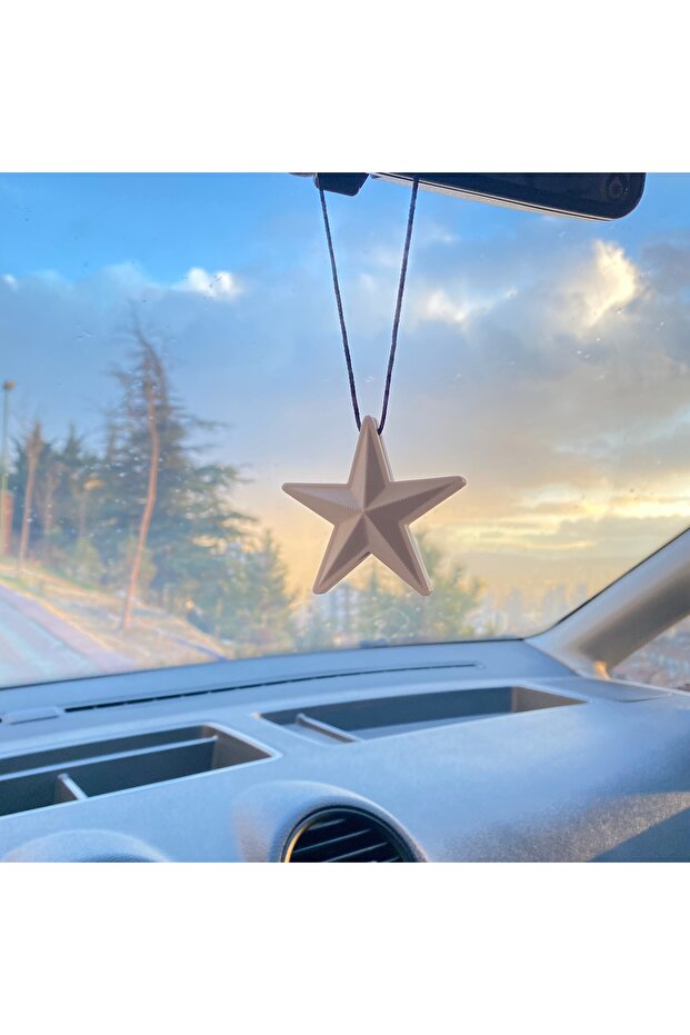 Rearview Mirror Ornament – Star Star 3D - Plastic, Scratch-Free
