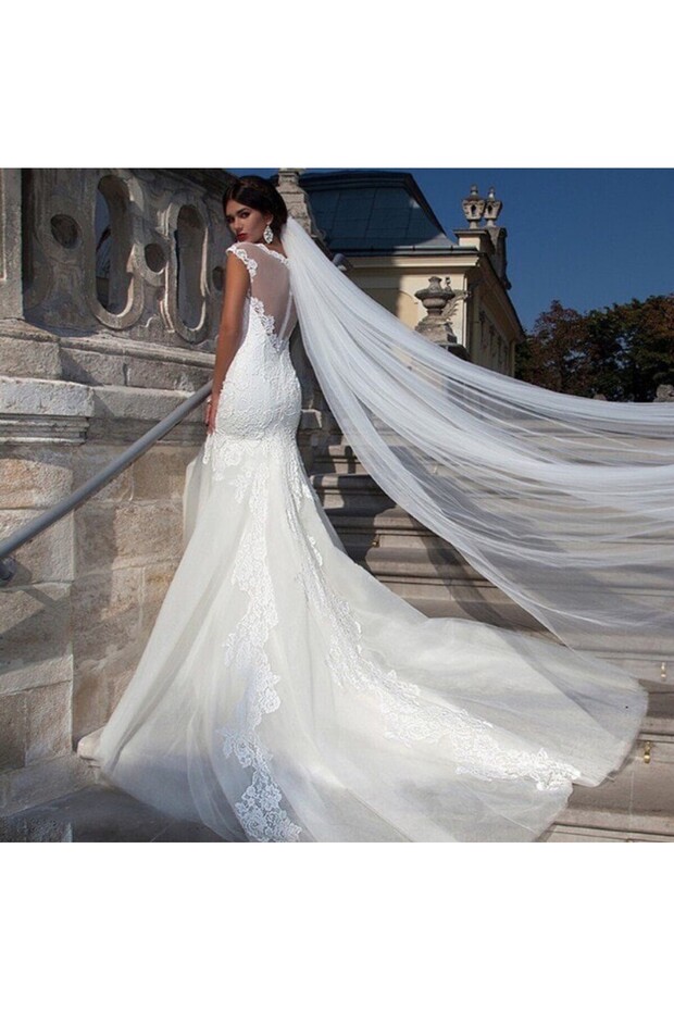 Long Bridal Veil, Wedding Veil, 2 Mts Soft Bridal Veil Width 3 Mts Long Veil