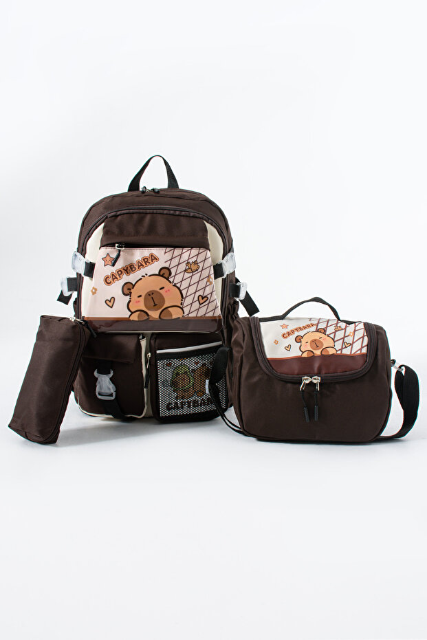 Caapybara Set of 3 Korean School Bag - 6