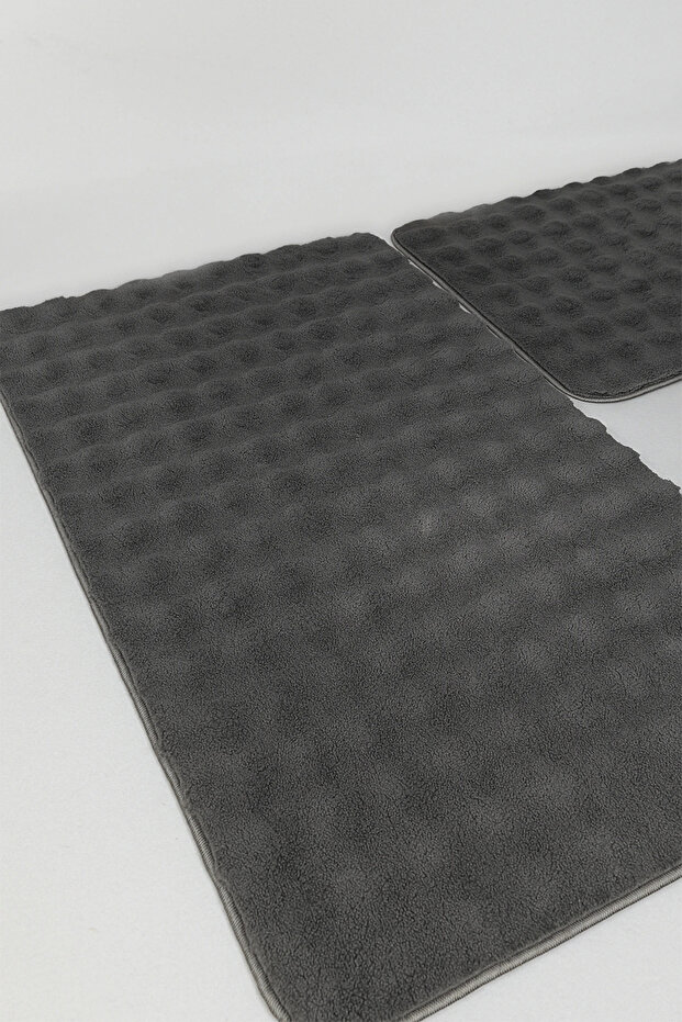 طقم سجادة حمام مكون من قطعتين من Bouble مع قاعدة مانعة للانزلاق - 2