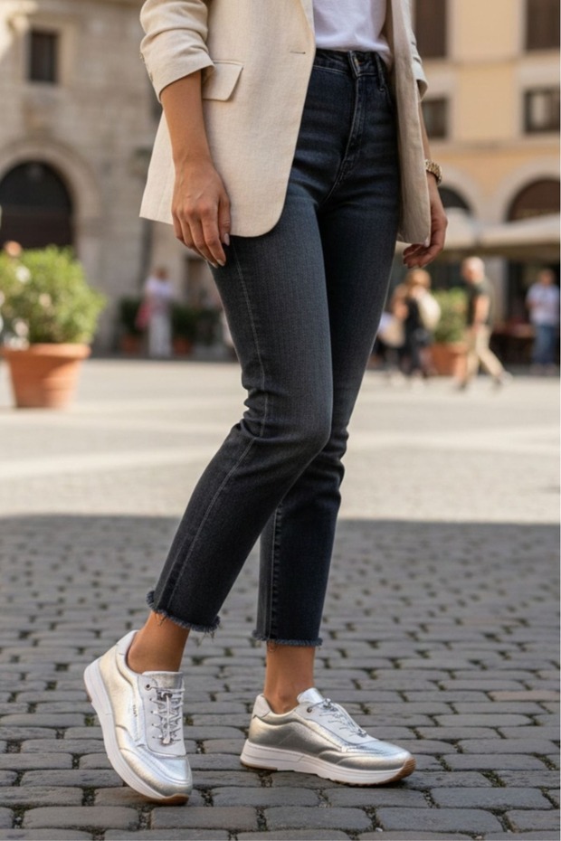 Genuine Leather Quick Lace-Up Orthopedic Sole Sports Shoes Napa-383 - 2