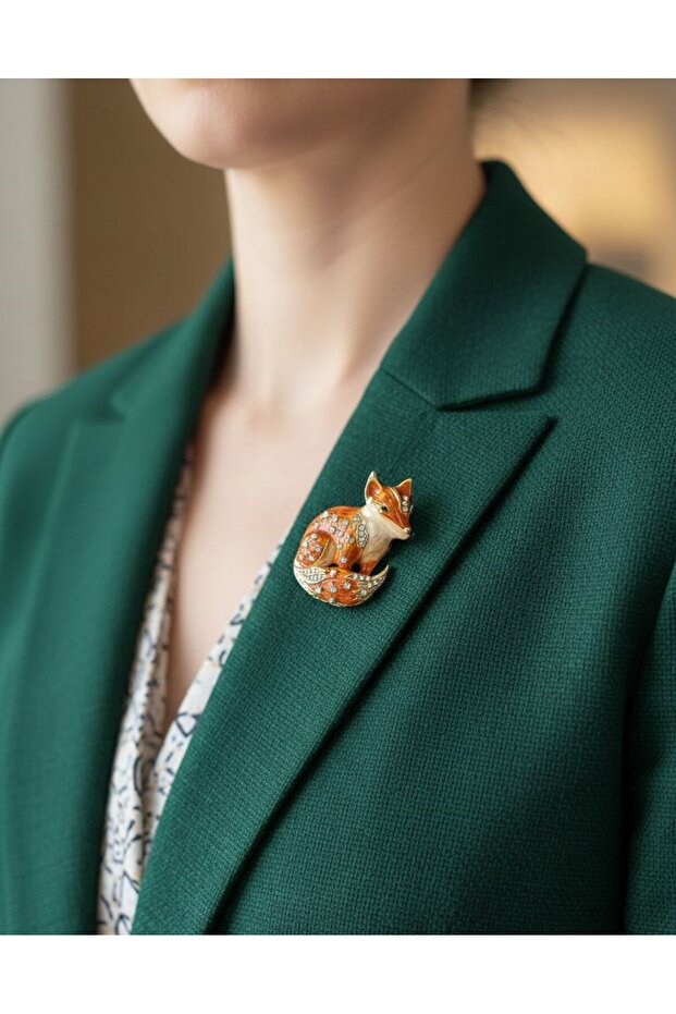 TİLKİ MODEL METAL BROŞ - 2