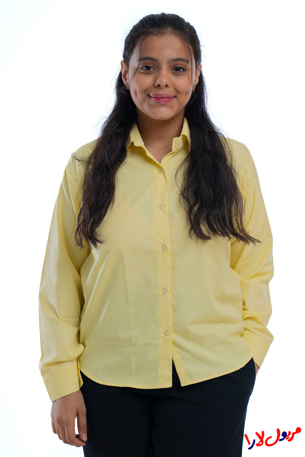 Plain yellow school blouse