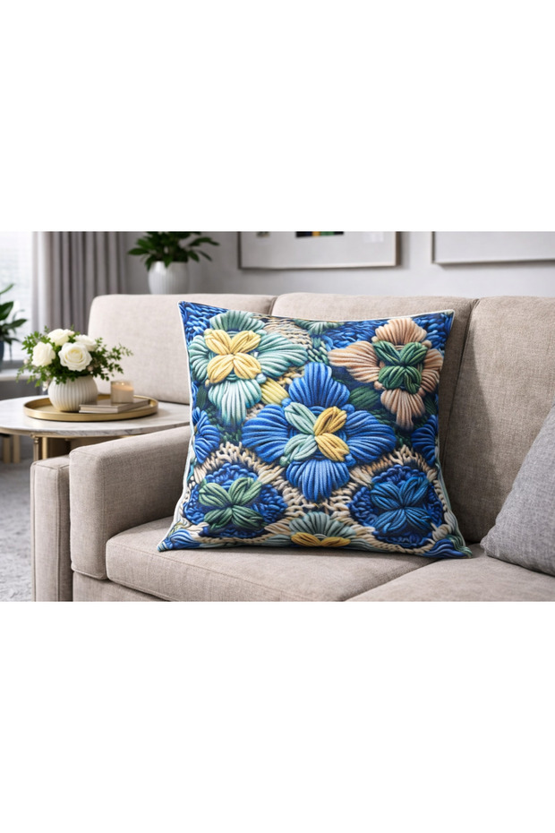 3D Digital Printing Decorative 2-Piece Throw Pillow Cover 43X43 cm – Single-Sided Printing, Vibrant Colors