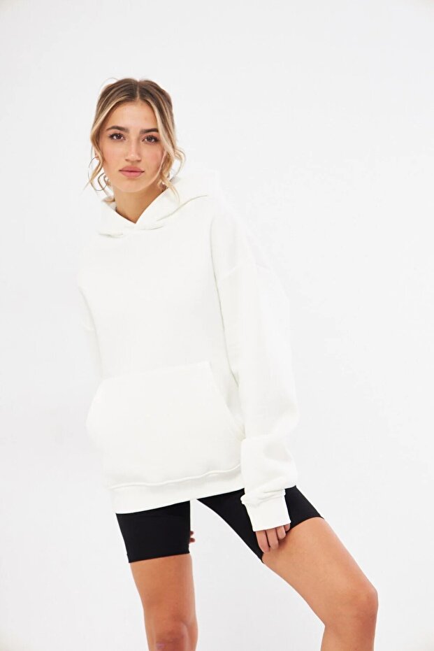 3 Yarn Combed Cotton Plus Size Unisex Sweatshirt - 1